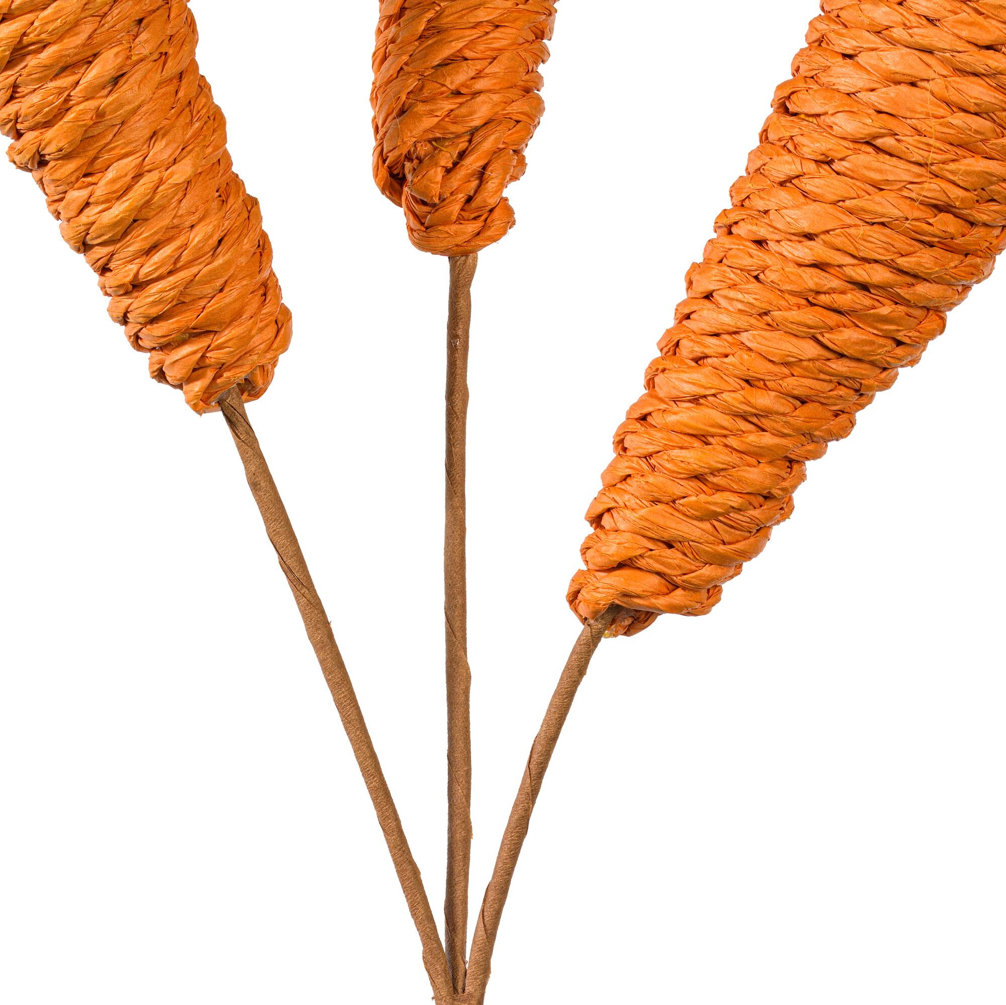 16" Orange Artificial Carrot Sprays, 2ct.